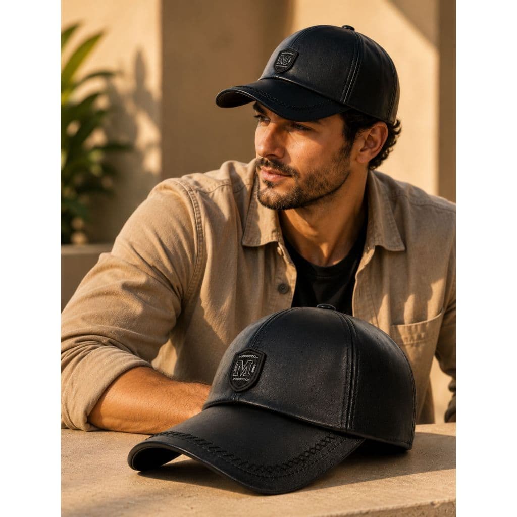 Bone Aba Curva Masculino Feminino Strapback Baseball Couro PU Premium