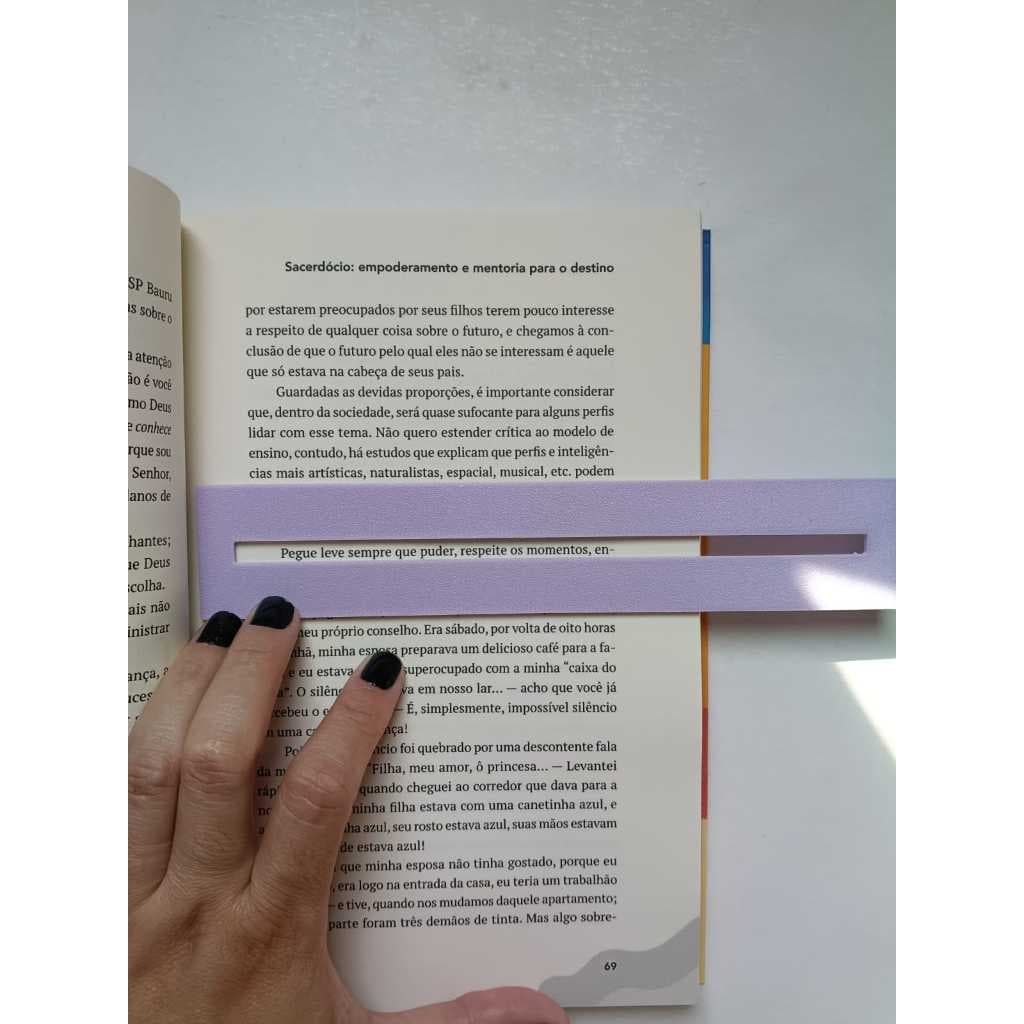 Barra de leitura/ Guia de leitura/ Marcador de linha leitura/Ferramenta para alfabetização/Auxilia na leitura/Tdha