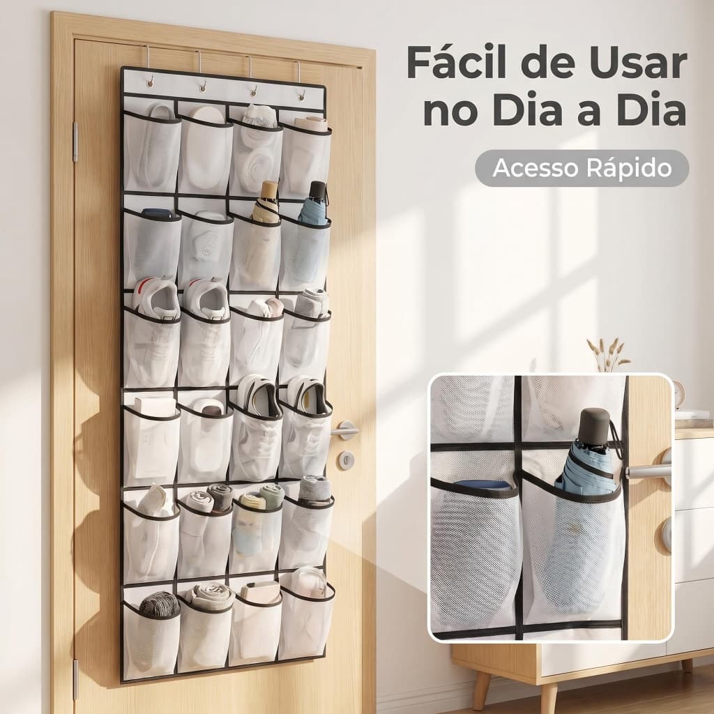Porta Sapatos de Porta 3 Cores Prático para Uso Diário
