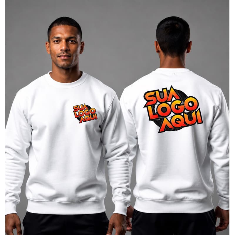 Moletom Personalizado Unissex Casaco de Frio Blusa Moletom Empresa Uniforme Corporativo Masculino e Feminino