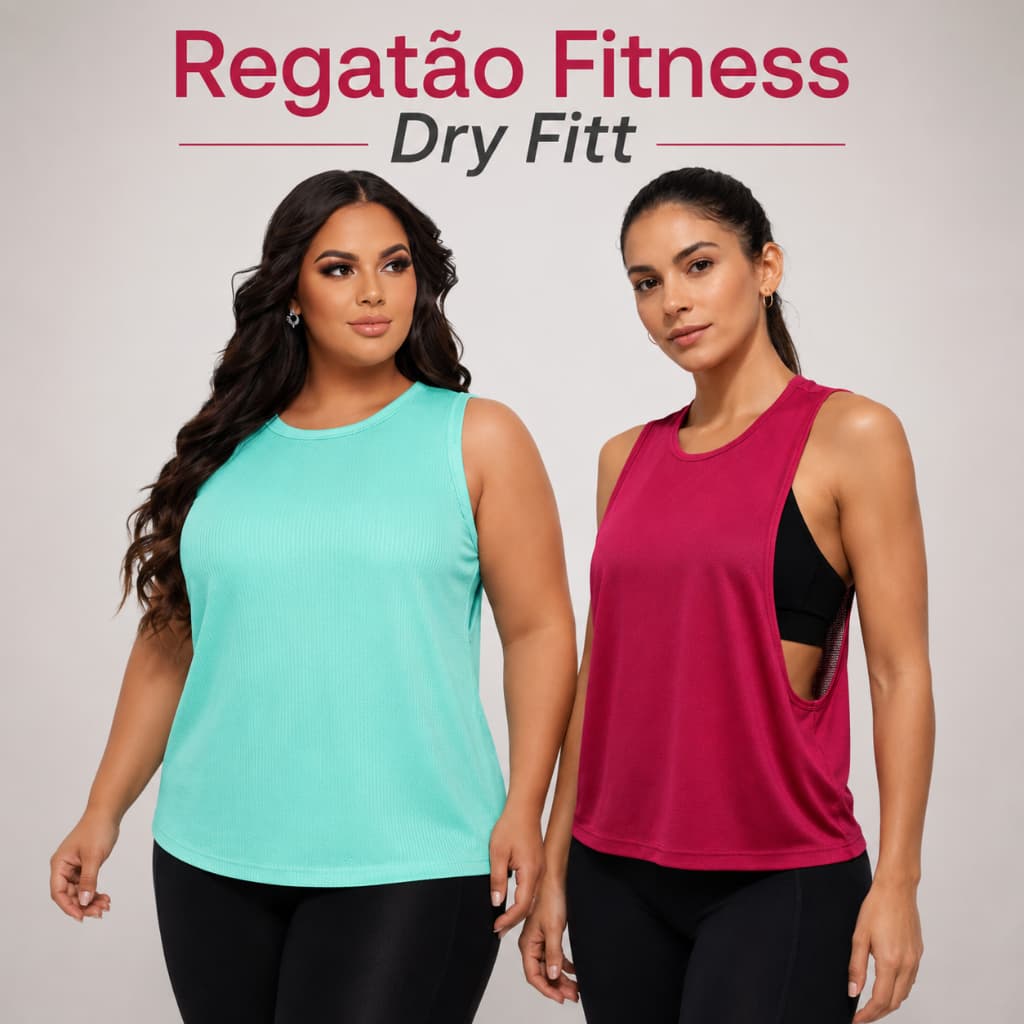 Regata Feminina Academia Blusa Dry Fitt Telinha Fitness Regata Treino Confortável Regatão Fitness