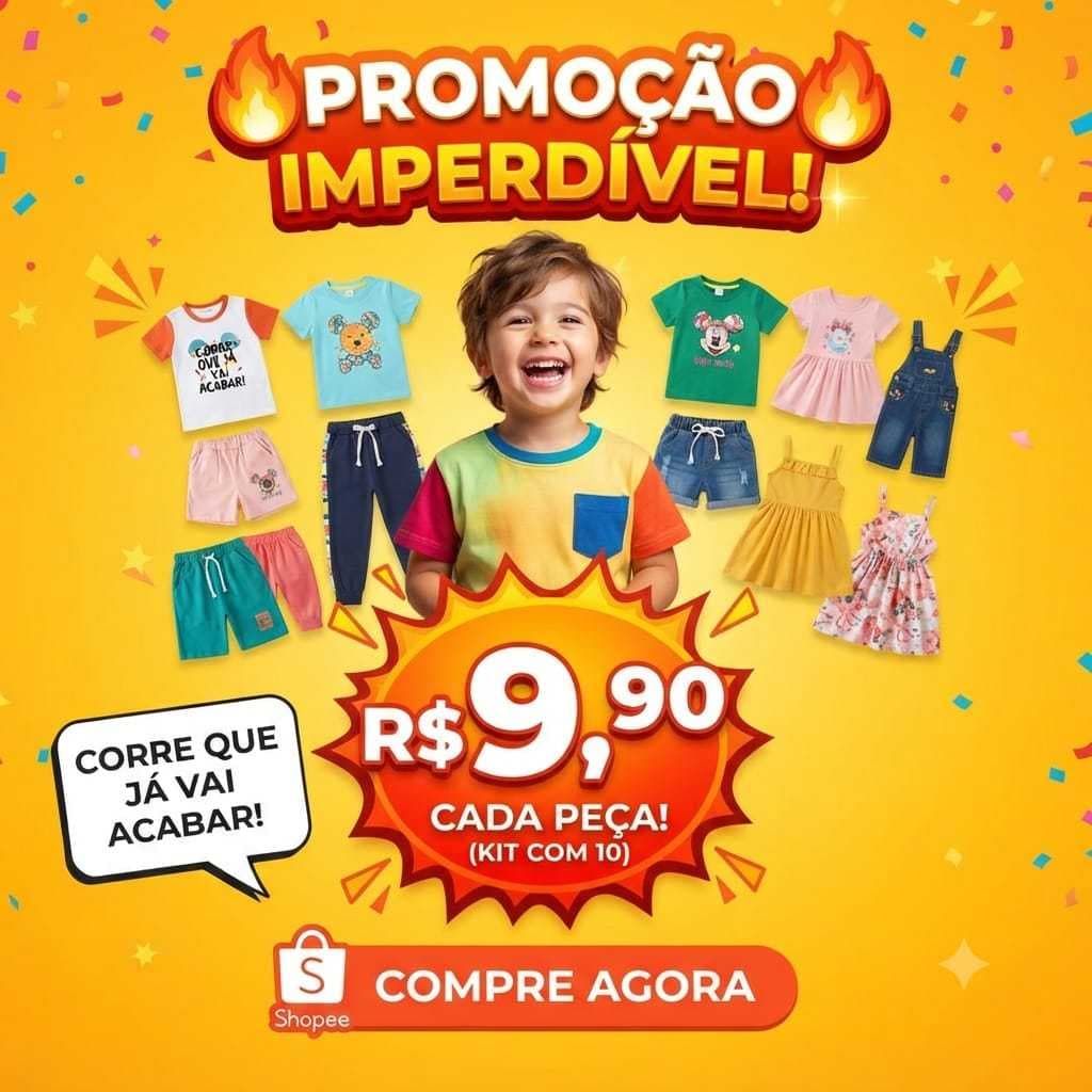 kit 10 peças de roupas infantil nova