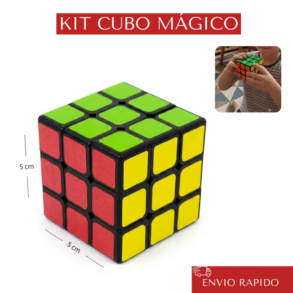Kit 2 Cubo Mágico 5x5 Quebra Cabeça Brinquedo Interativo Infantil Adulto Multicolorido
