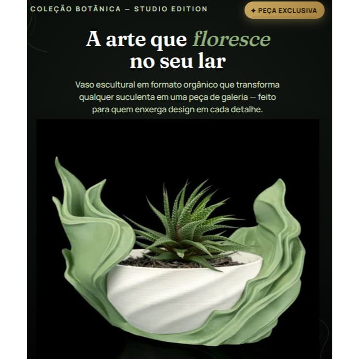 VASO DECORATIVO MODERNO | PLANTAS | PORTA TRECO DESIGN ORGÂNICO PREMIUM | CASA | MESA