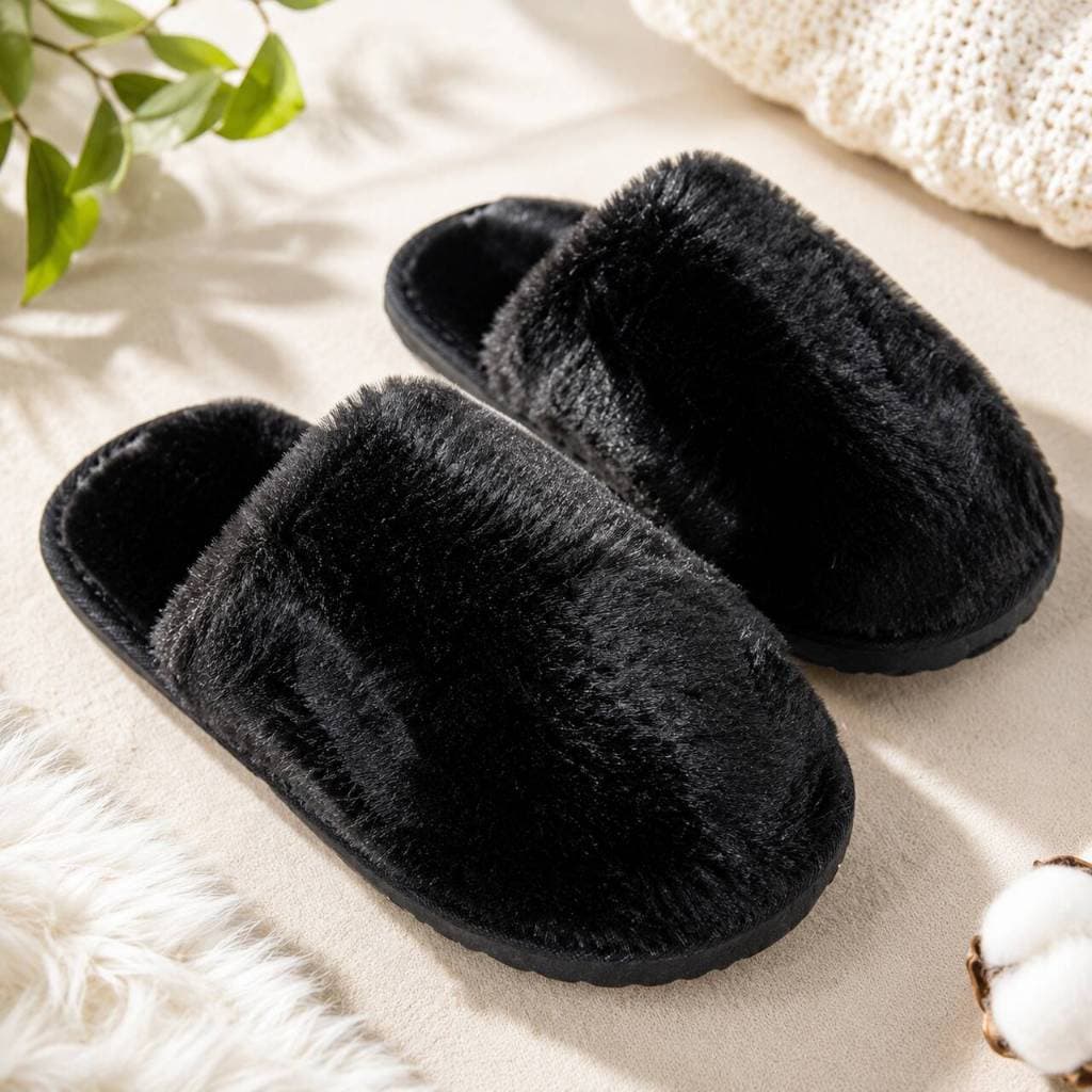 Pantufa de Pelúcia Unissex Antiderrapante – Chinelo de Quarto Macio e Quentinho