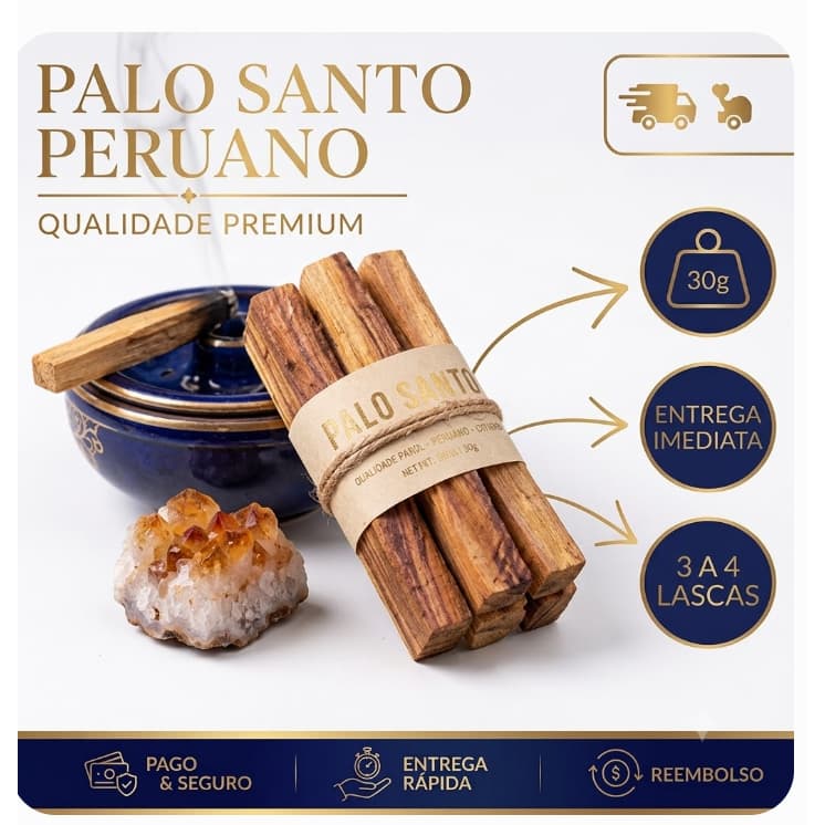 Palo Santo Peruano Legít Incenso 100% Natural  vegano   purificar reequil  meditação CORTE EXCLUSIVO