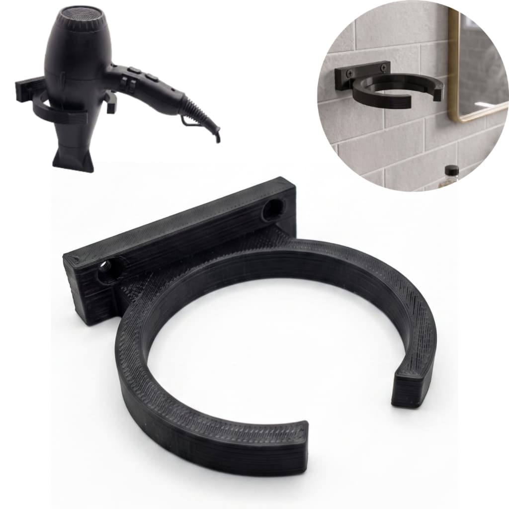 Suporte Secador De Cabelo Universal De Parede+parafusos