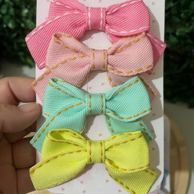 Kit Lacinhos Jeans Lacinhos com Pontas Laços meninas