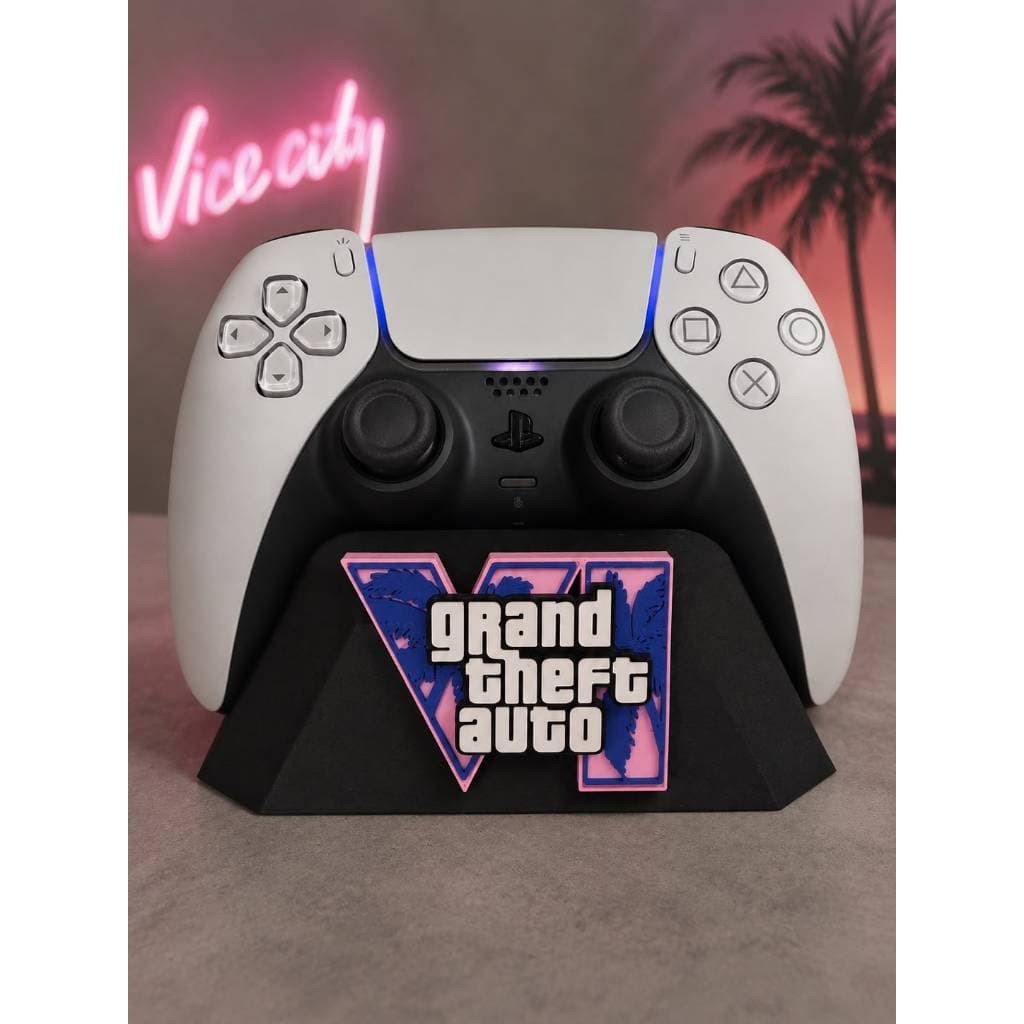 Suporte de Mesa Para Controle PS5 ou Xbox GTA VI  Gamer Decorativo Organizador Gamer