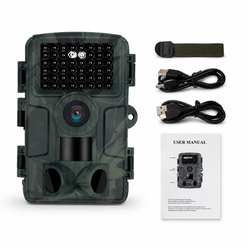 Câmera de Caça Camuflada PR700/PR4000WIFI 58/60MP 2.7K/4K Tela 2'' IP66 Visão Noturna