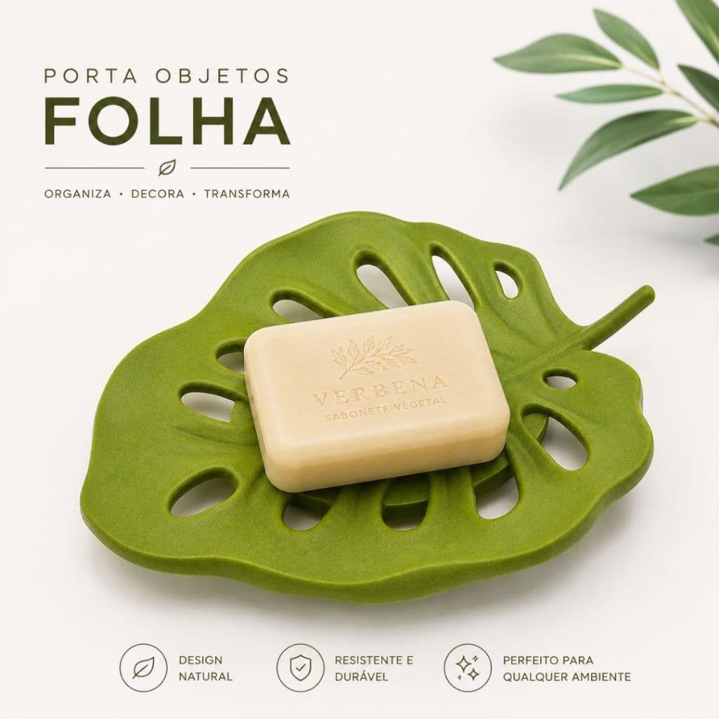 Porta Objetos Folha de Costela de Adão Monstera/Monsteraf Decorativo Organizador Saboneteira para Banheiro e Casa