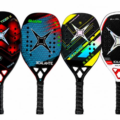 Raquete Beach Tennis Xcalante Carbono 3K 22mm EVA com Overgrip Capa Antiderrapante Intermediário