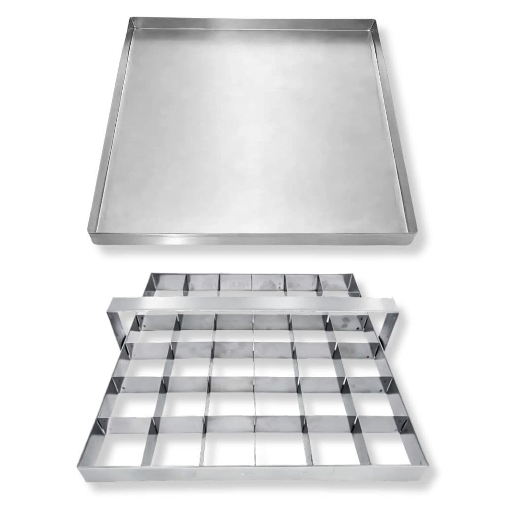 Kit Aro Cortador Brownie 36 Cavidades 6x6 + Forma 35x35x3