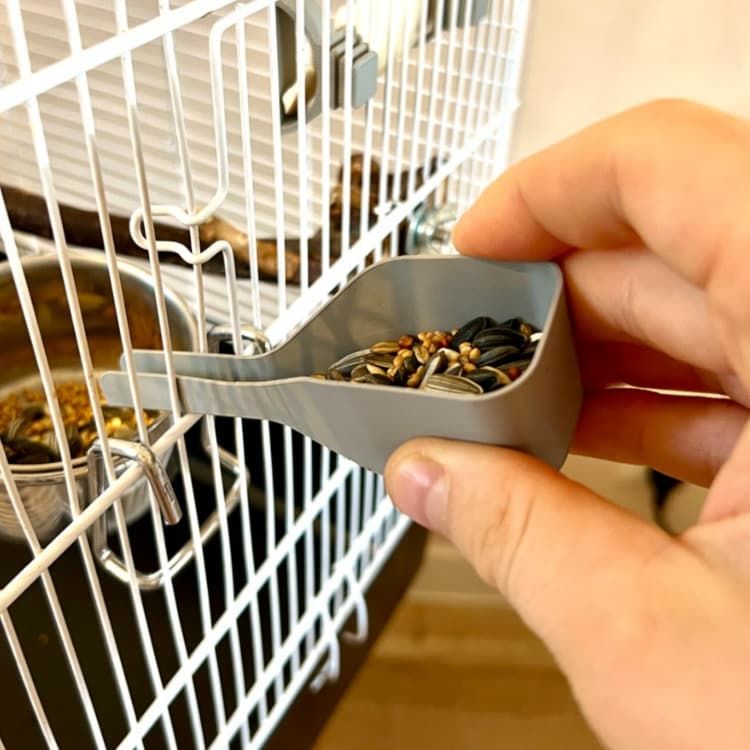 Pá Externa de Alimentação para Gaiolas – Abastecimento Prático Sem Fugas