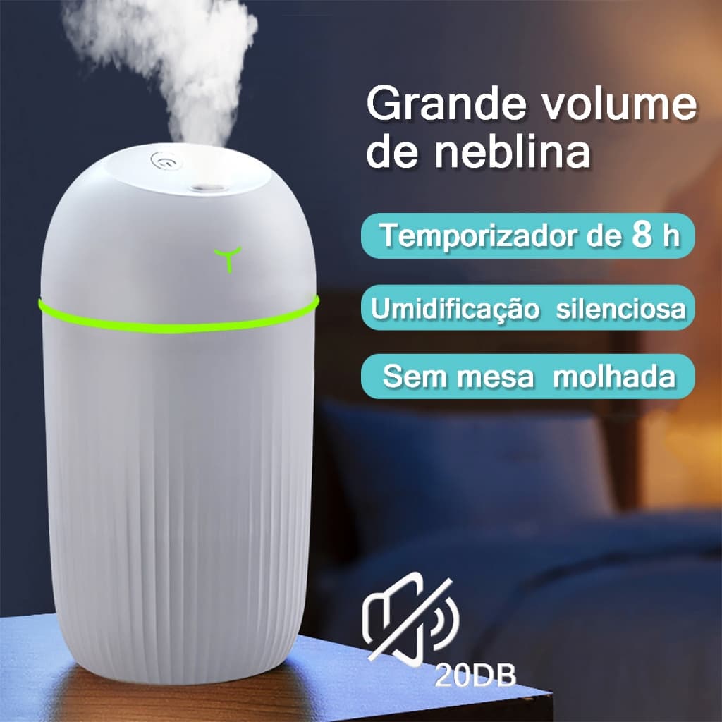 Umidificador De Ar Portátil Aromatizador De Ambiente Ultrassônico USB Purificador