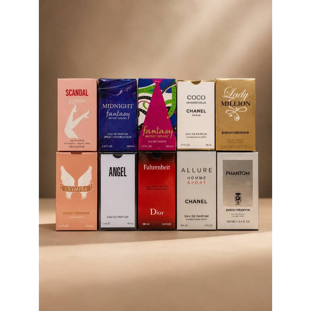 KIT 10 PERFUMES IMPORTADOS MASCULINO e FEMININO 100ML