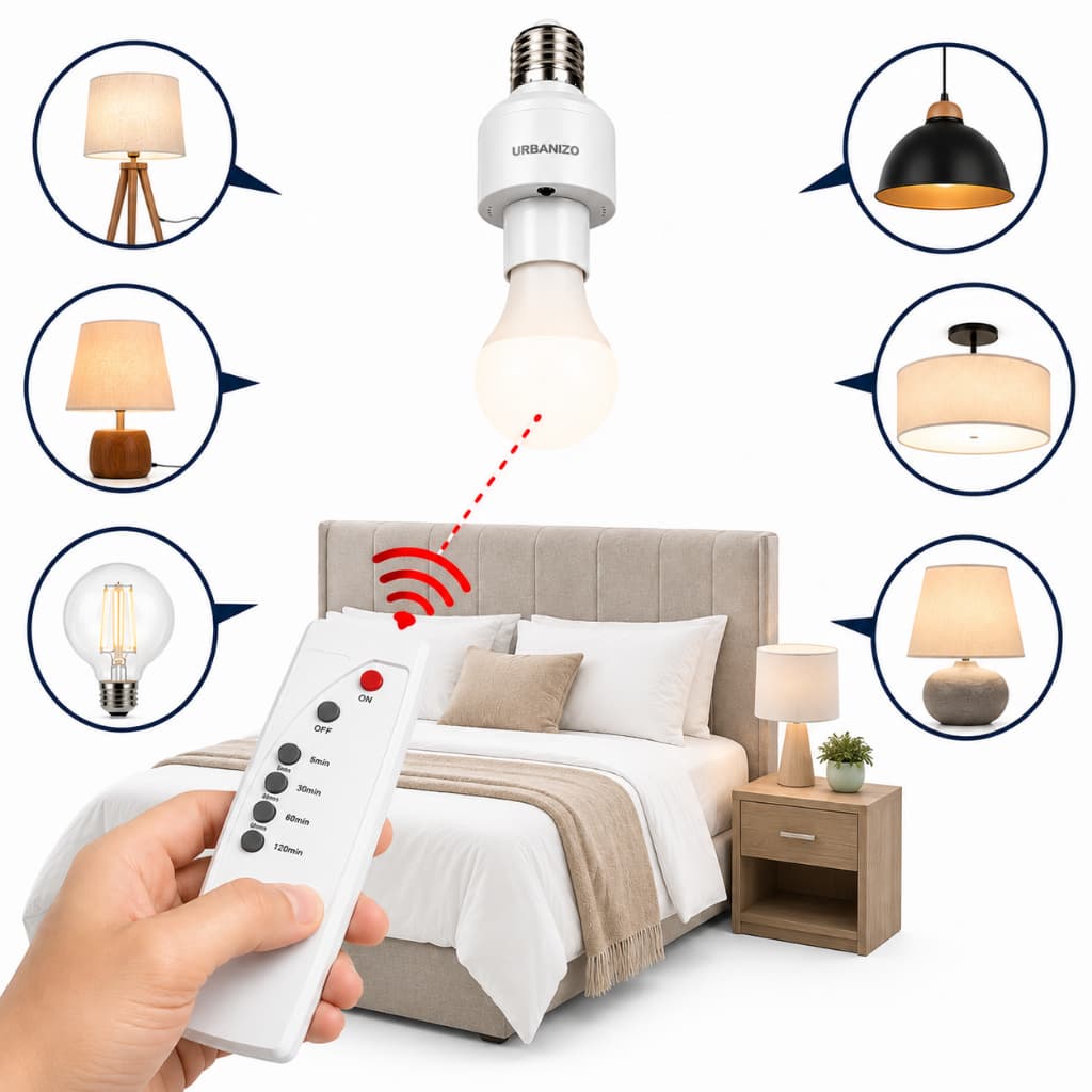 Soquete Bocal Lâmpada + Controle Remoto Bocal E27 Bivolt
