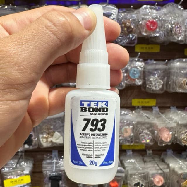 Cola Instantânea Tek Bond 20g para Unhas Postiças e Artesanato com Aplicação Precisa