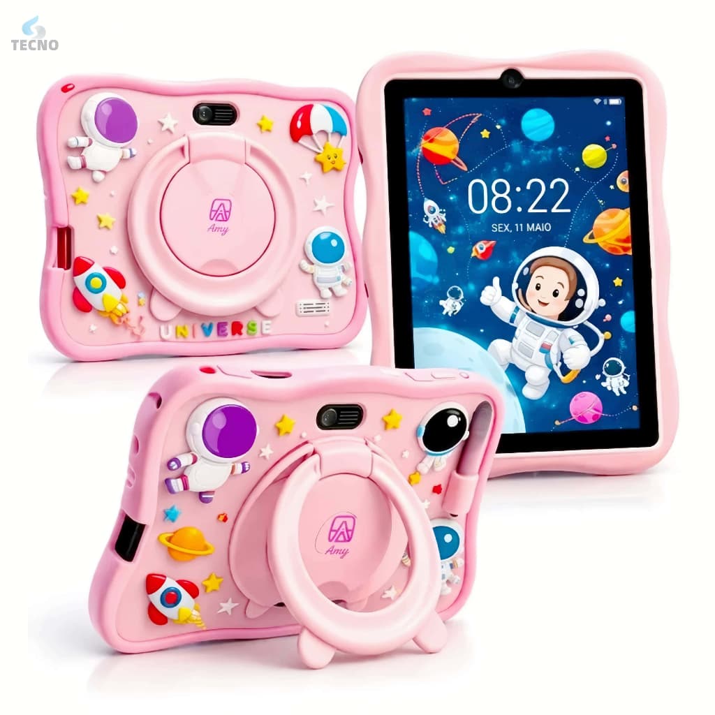 Tablet Infantil Kids 7 Polegada com wifi bluetooth Android Super Resistente Smart TECNO