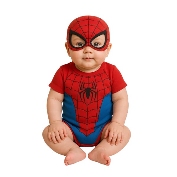 Body Bebê Temático Mesversario Homem Aranha