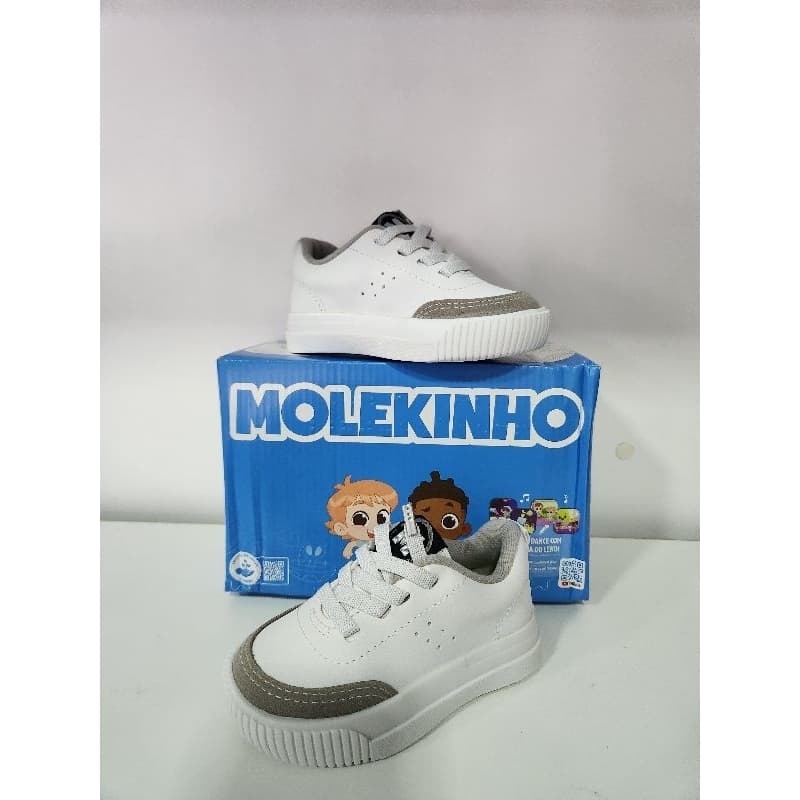 Tenis Casual Baby Molekinho Branco/cinza 2615629