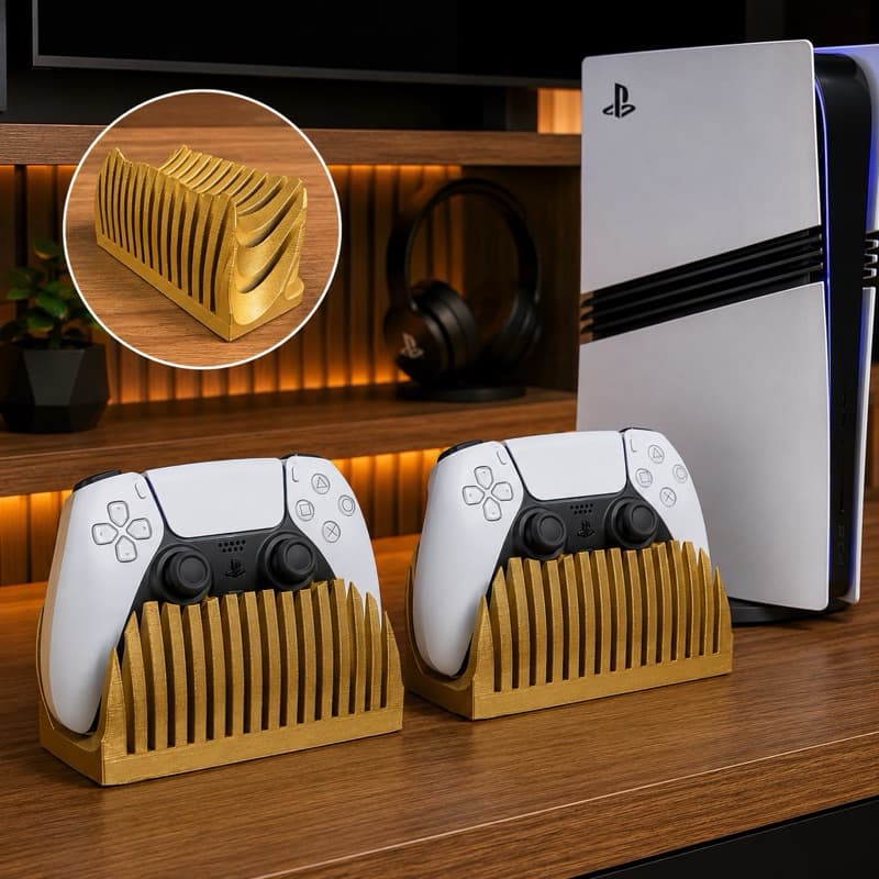 Kit 2 Suportes Para Controles Dualsense Ps5 Slim E Ps5 Pro Setup Decorado e Organizado