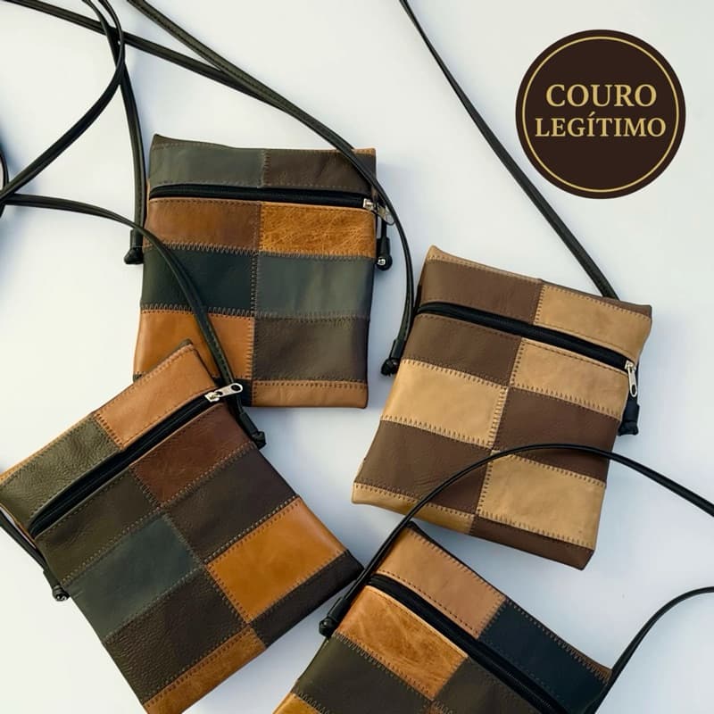 BOLSA EM COURO LEGÍTIMO ALÇA TRANSVERSAL. Bolsa totten. Bolsa para celular. Bolsa passeio. Bolsa carteira.