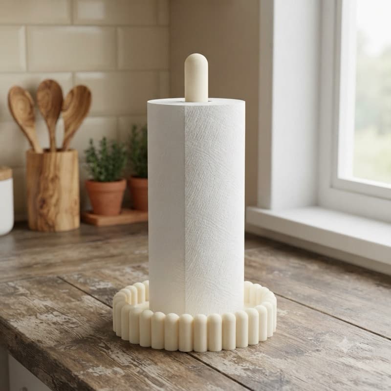 Suporte Porta Papel Toalha de Mesa Prático e Resistente Organizador Para Cozinha Bancada Fácil de Usar