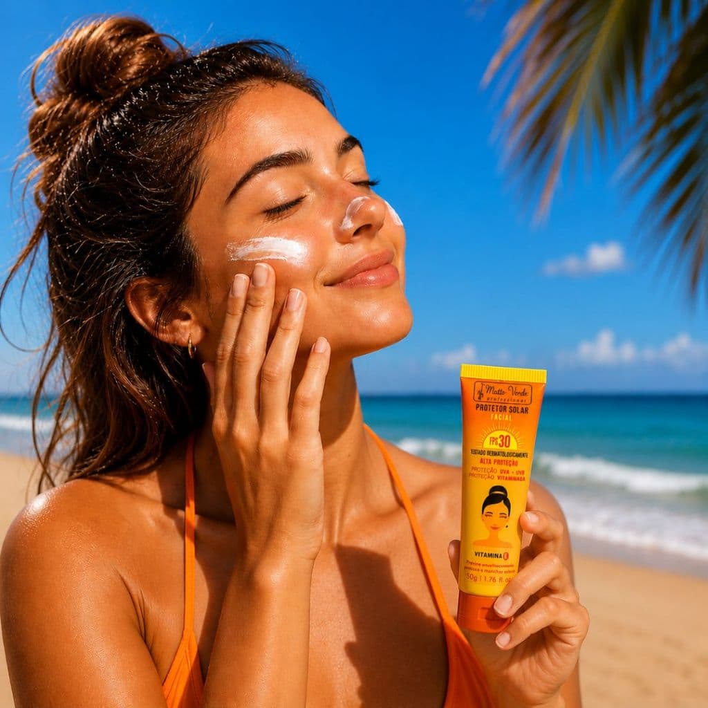 Kit 2 Protetor Solar Facial FPS30 Vitamina E,  Matto Verde 50g
