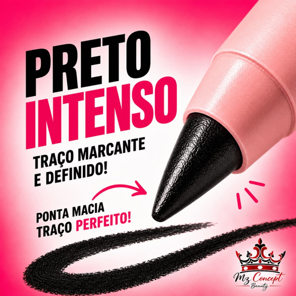 Lapis Ruby Rose Eye Catching HBE2400 Olhos Preto Macio Intenso
