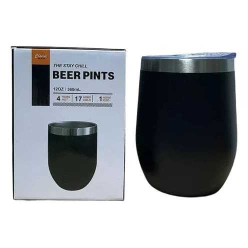 Cuia Copo Térmico com Tampa Hermética AcrílicaInox 360ml Conserva Gelado E Quente - Promoção