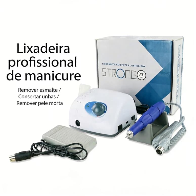 Motor Elétrico 45W Profissional 40 mil rpm Podologia Lixadeira Lixa De Unha Voltagem Dupla 110V e 220V