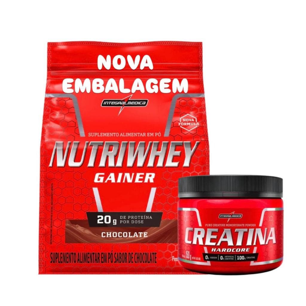 Kit de Suplementos - Nutri Whey Protein 1,2 Kg + Creatina 150g 100% Pura - Integralmedica