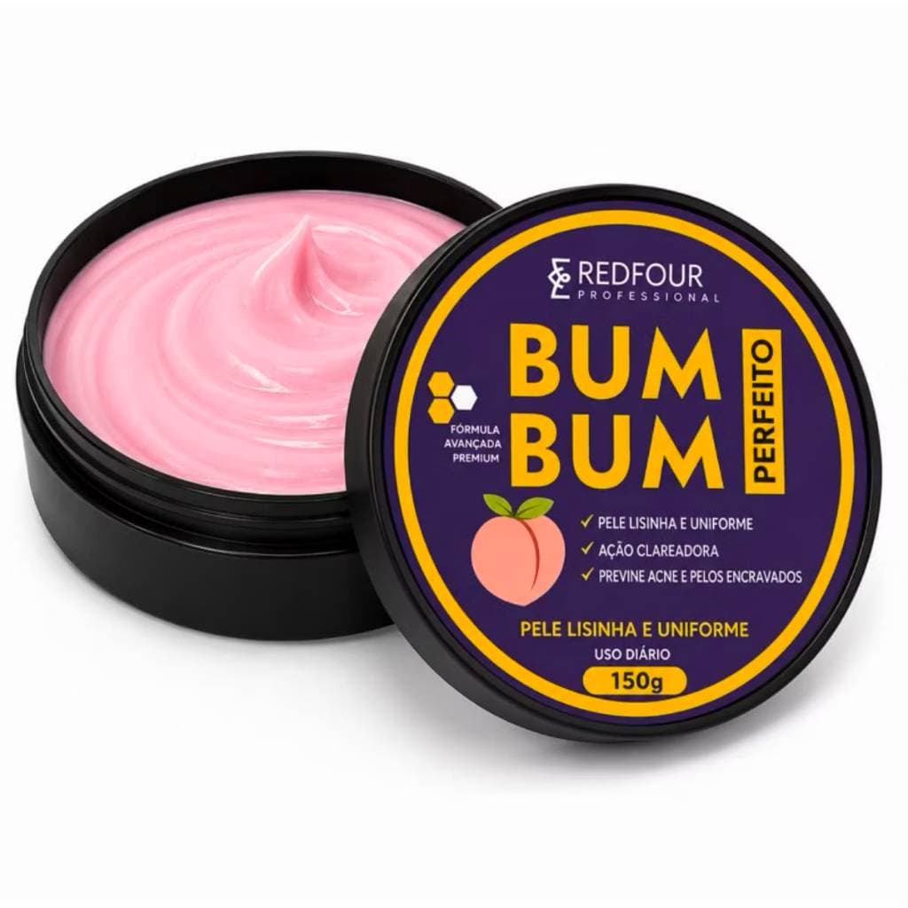 Creme Bumbum perfeito 150g - Tratamento Foliculite Estrias E Celulite REDFOUR PROFESSIONAL