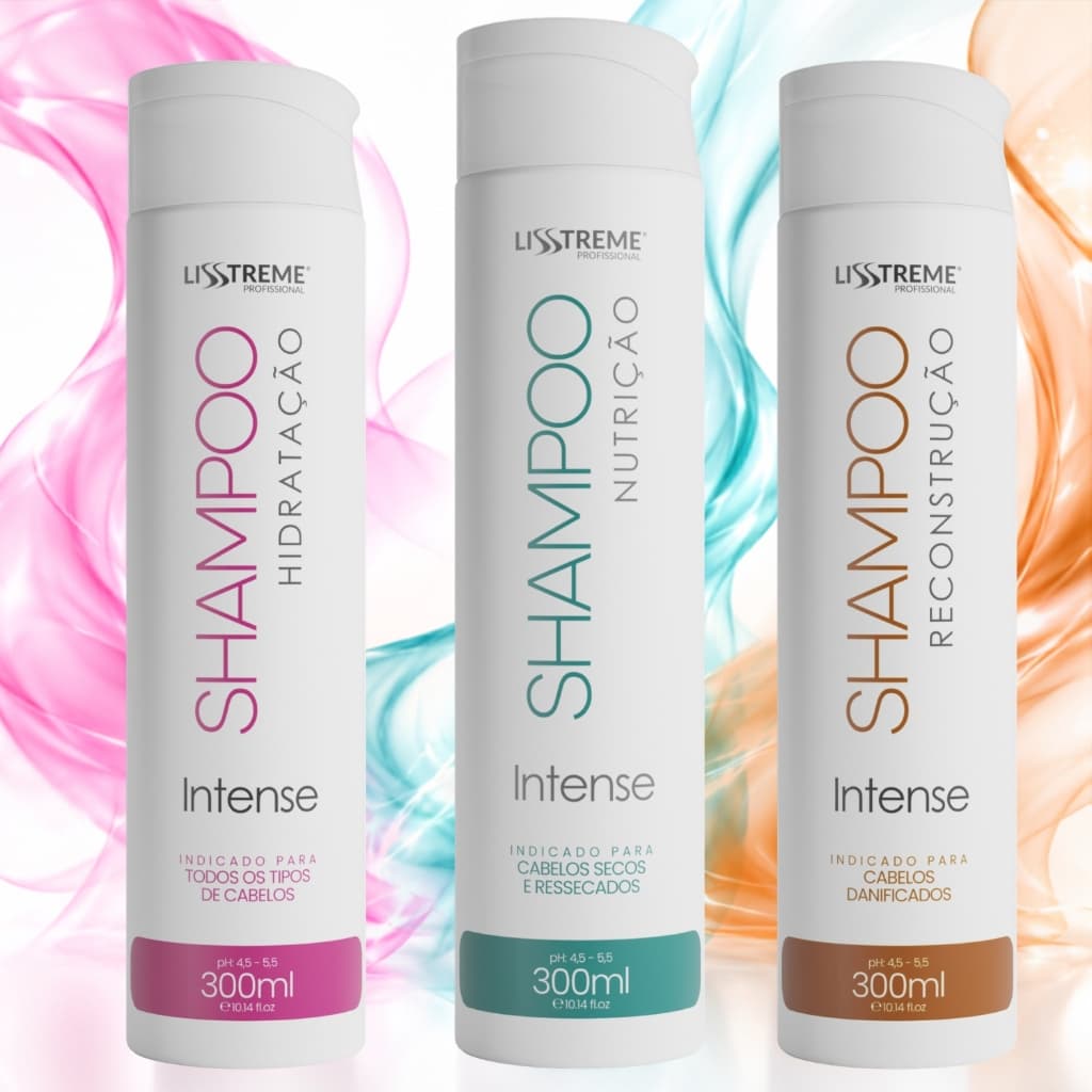 Kit Rodizio Shampoo LissTreme 300ml Atende Todas as Necessidades Hidrata Nutri e Reconstroi