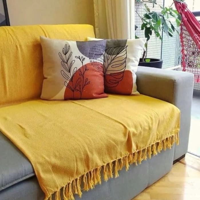 Manta para Sofá Chic Decoração 2,20x1,50 Envio Imediato