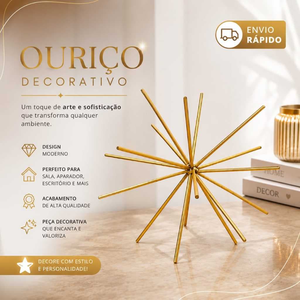 Ouriço Decorativo para Casa decoração