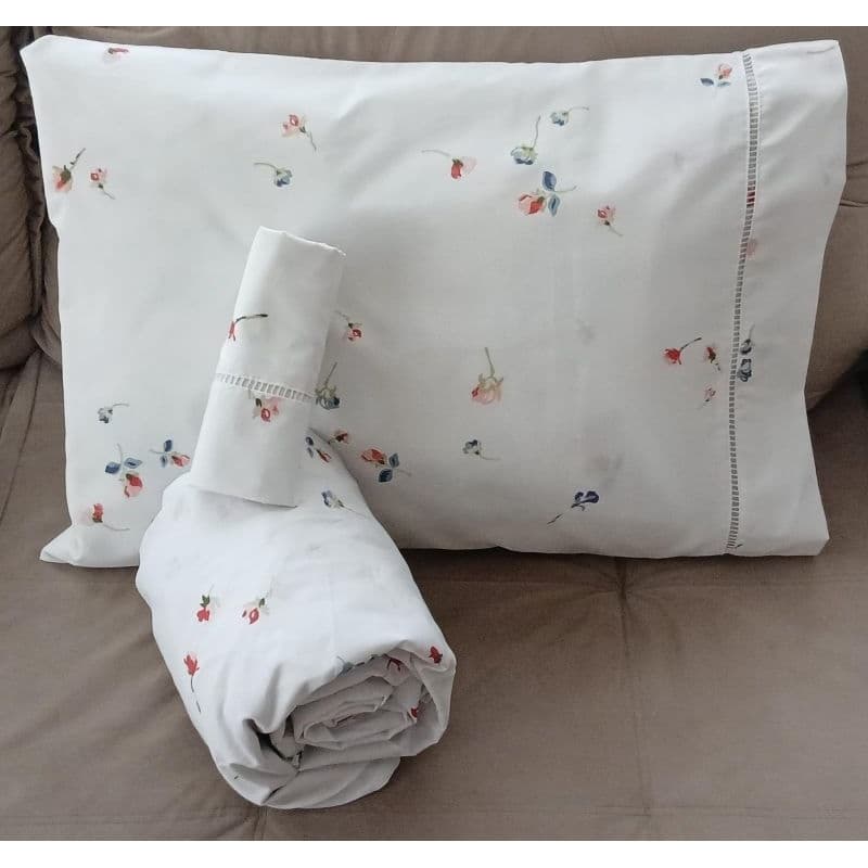 JG de Cama Lencol PREMIUM Casal 3 Pecas SEM ELASTICO 100% Algodao Percal 200 fios