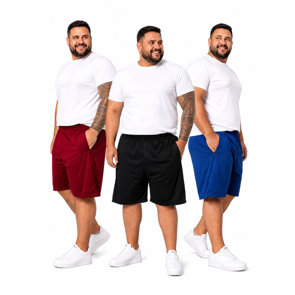 Kit 3 Bermudas Masculinas Tecido Leve Oferta