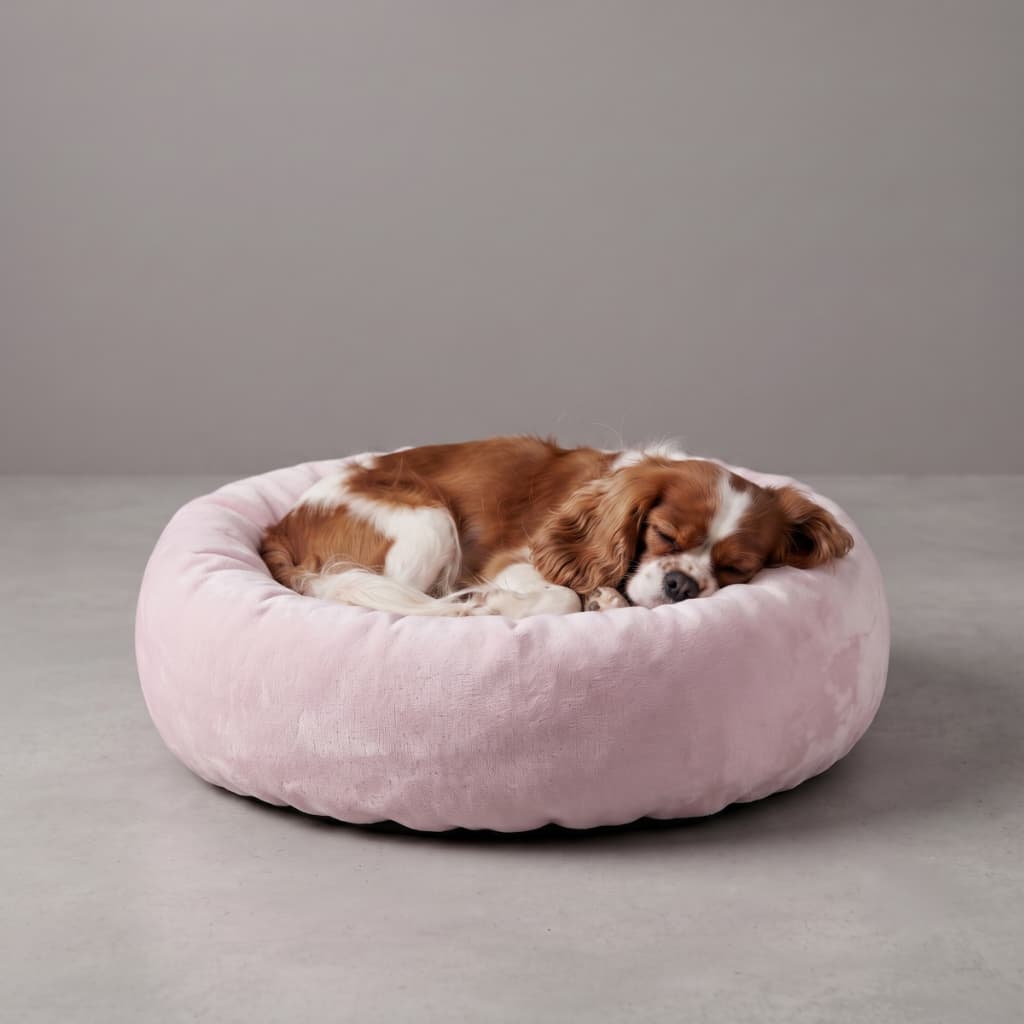 Caminha Pet Rosinha Redonda Ninho Plush Macio Premium Com Almofada Lavável Para Pequenos Pets