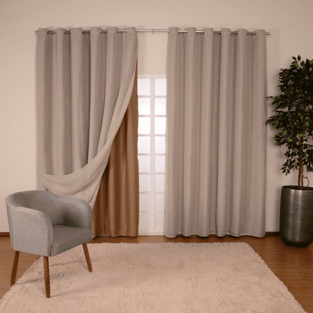 Cortina Voil Gaze De Linho 3,00 x 2,20/2,30/2,40/2,50/2,60/2,70/2,80 Blackout