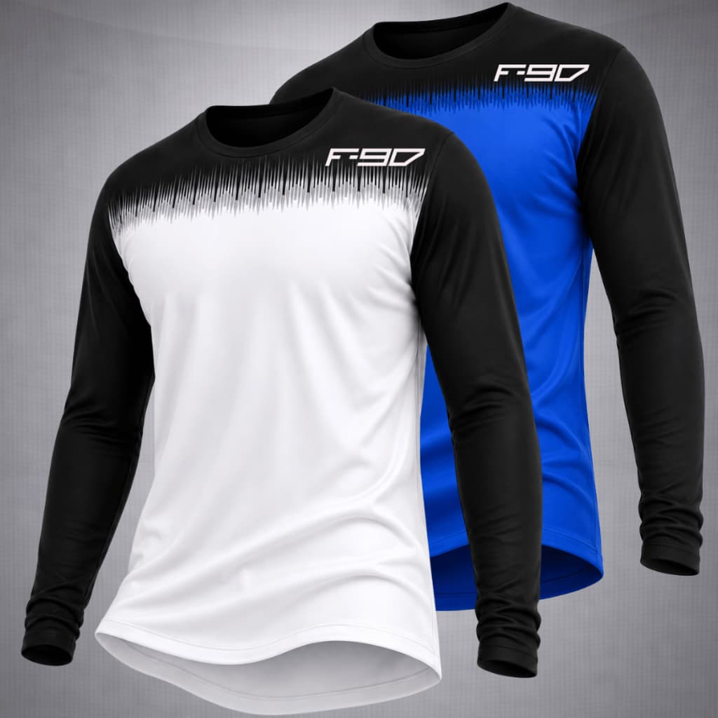 KIT 2 Camisetas Masculina Dry Fit Blusa Manga Longa Academia Caminhada Corrida Academia