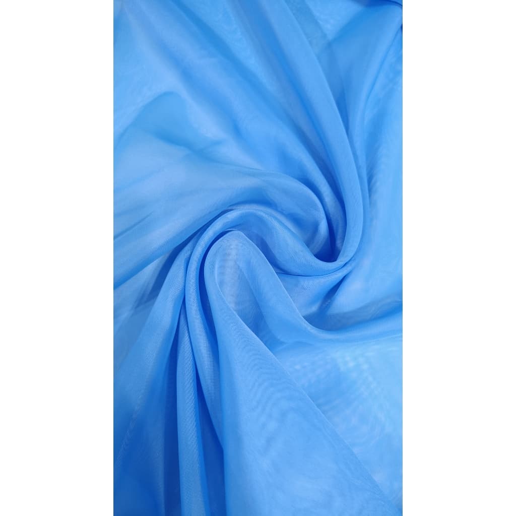 Tecido Voil 5,00mt comprimento x 3,00mts Larg - Azul Motorista - Transparência Cortinas Decoração e Festas
