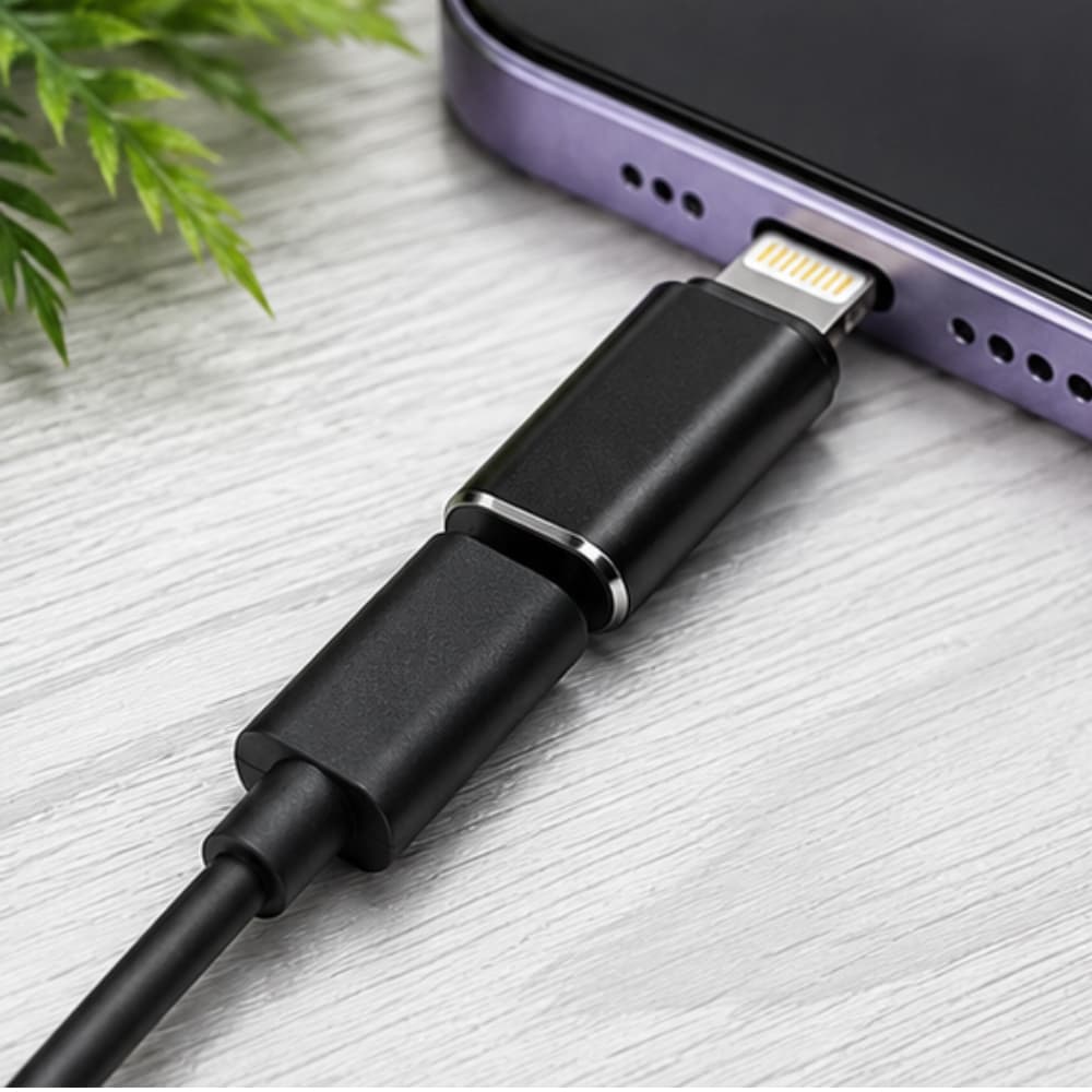 Cabo Adaptador OTG iPhone Macho x Usb Tipo C Fêmea