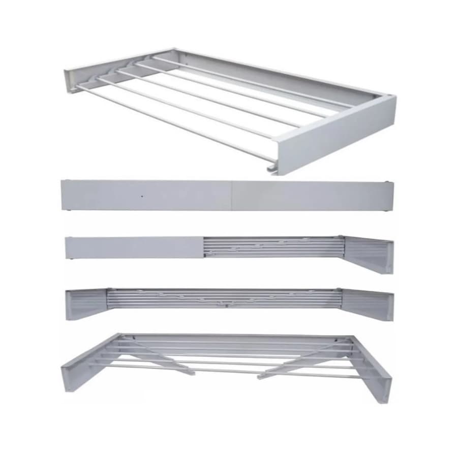 Varal Magico de Parede 82 cm Retratil 5 Varetas Casa Kitnets Apartamento - Bitenfer Varais
