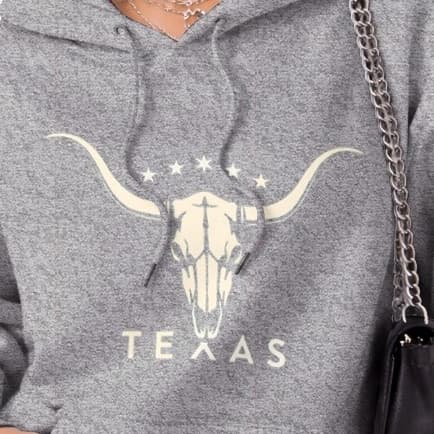 Moletom Canguru Masculino Para O Inverno Agasalho Com Estampa De Rodeio Boi Texas Estilosa Feminino