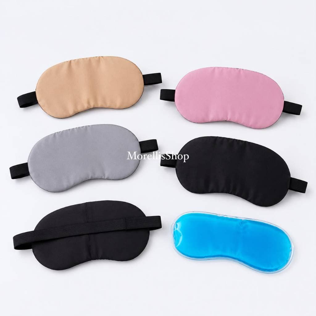Kit 5 Peças Máscara De Dormir Tapa Olhos Descanso Premium Com  Bolsa de Gel Térmico