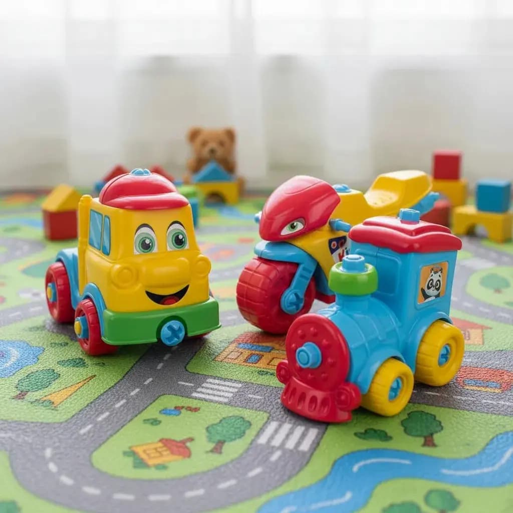 Kit Caminhão e Trem Brinquedo Multicolorido