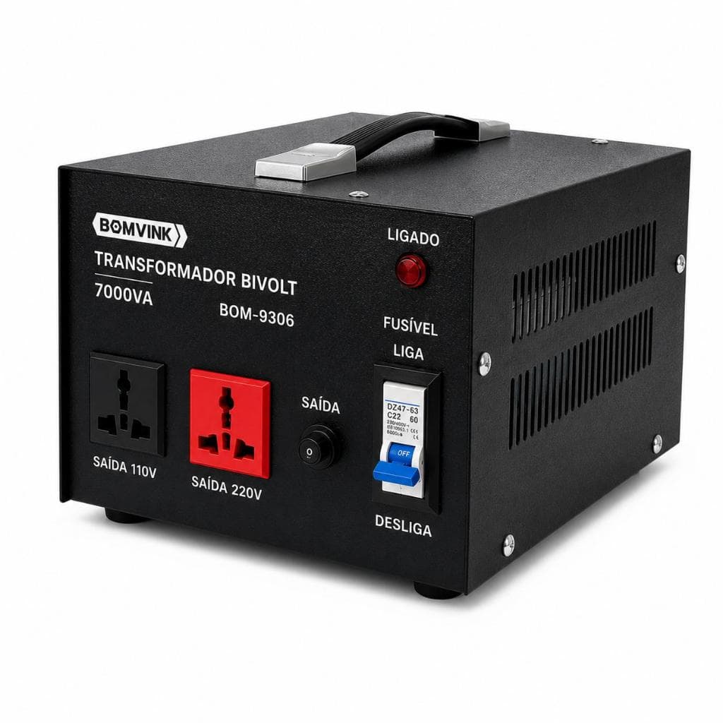 Transformador Bivolt 7000VA Conversor 110V 220V Bomvink Top