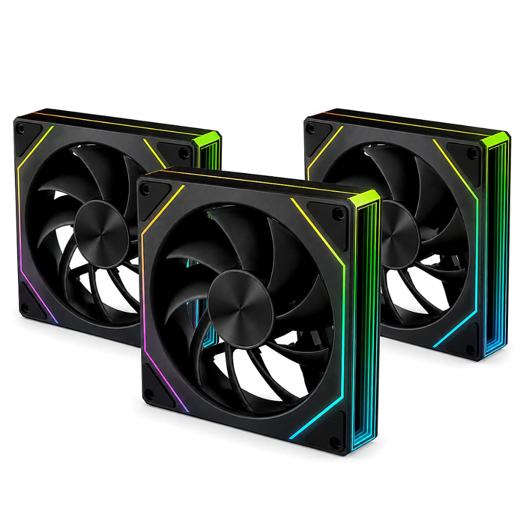 Kit 3 Cooler Fan Magnéticas ARGB 120mm 3 Pinos 5V LED para Ventilação Gamer com Iluminação RGB | Envio Imediato